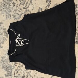 Tommy Hilfiger Dark Navy Blue Sleeveless tank Shirt Womens L tie front